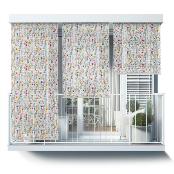 Roleta zewnętrzna - 40x180 cm -Kolorowa kwiatowa łąka