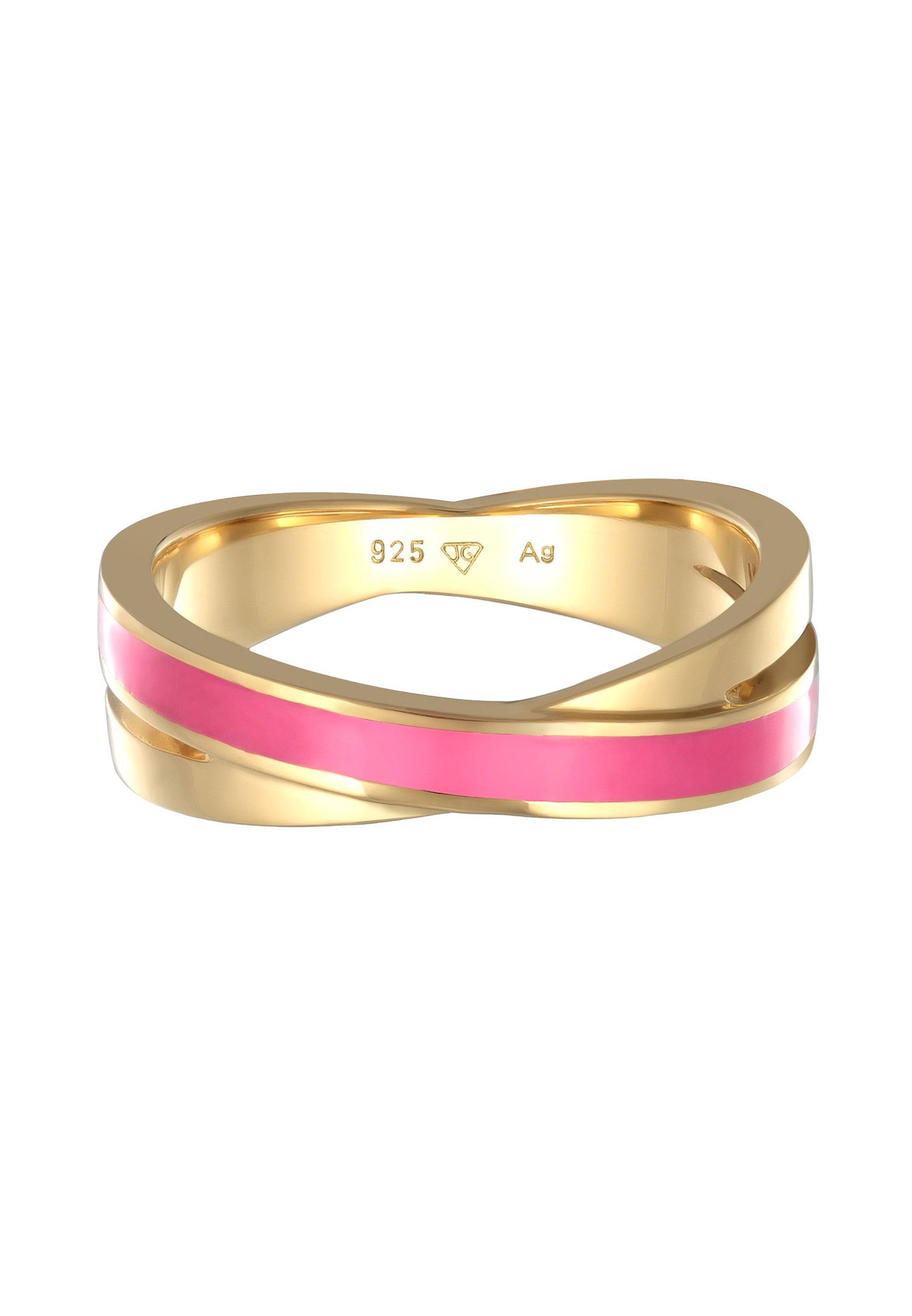 Elli Femmes Enroulement Moderne avec Émail blanc en Argent Sterling 925