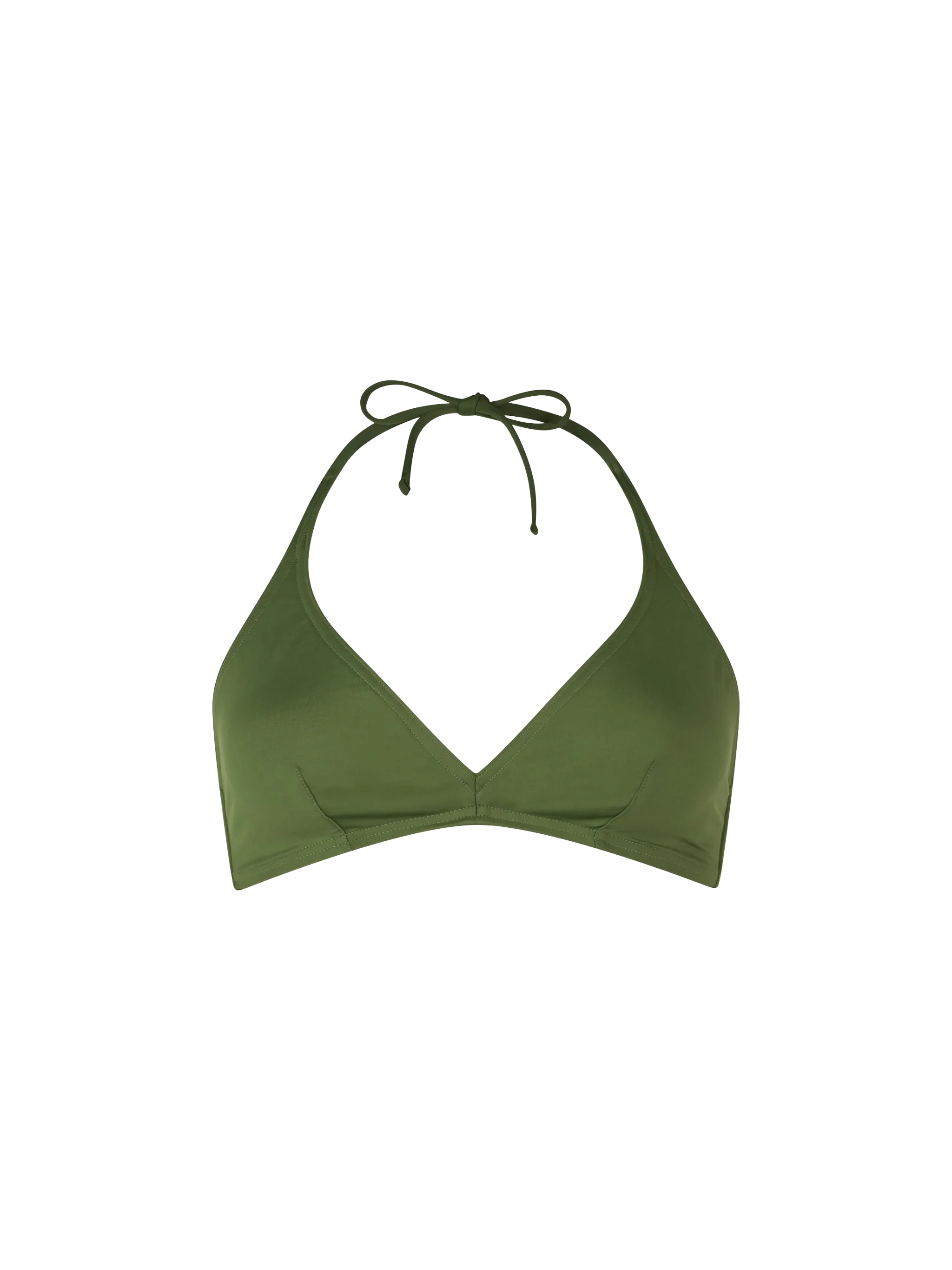 Top de bikini tipo bralette verde militar de Gaia