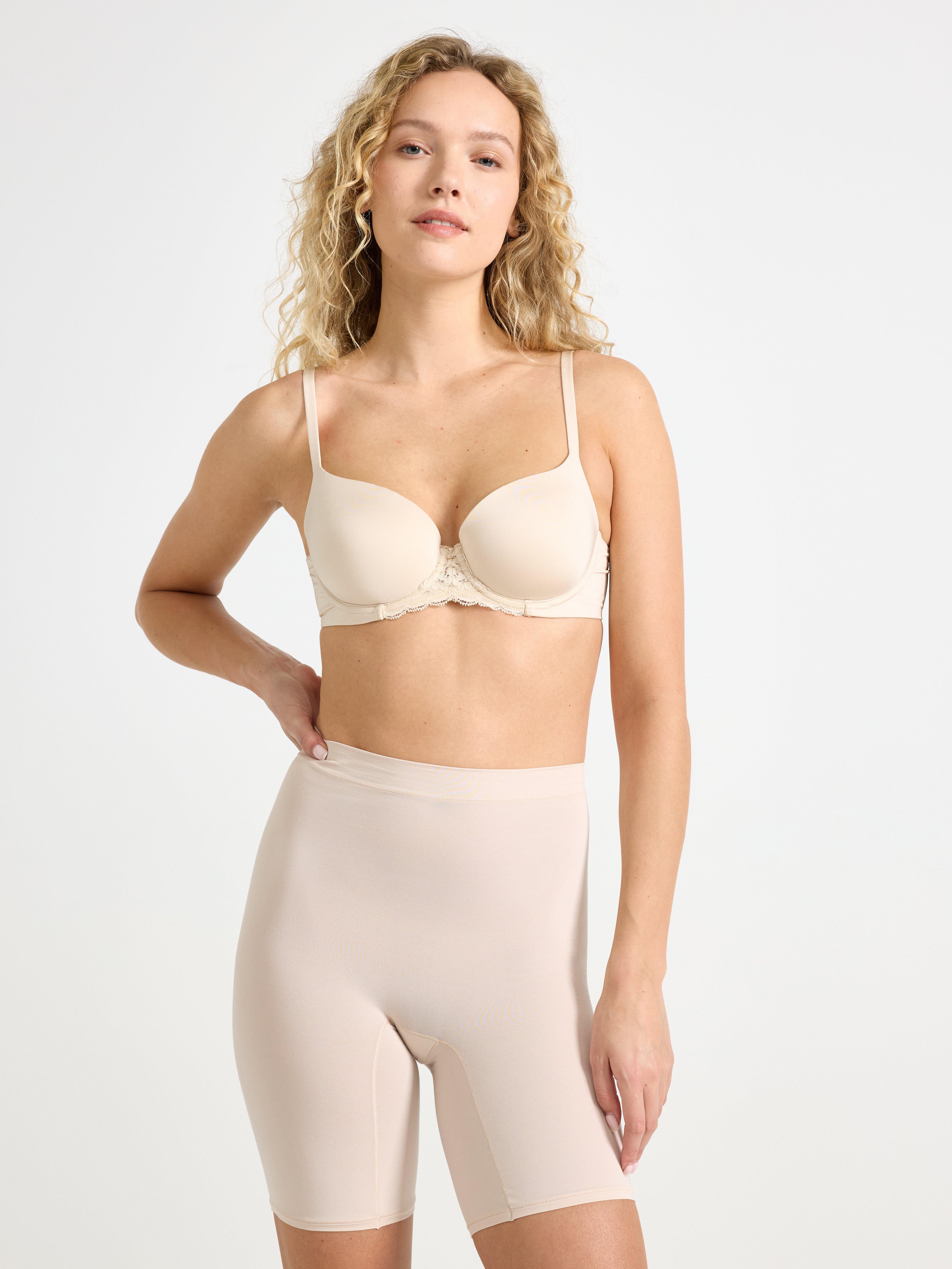 Høylivede bikertruser lys støvete beige