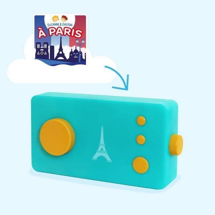 Livre audio interactif - Lunii - Coffret Suzanne et Gaston à Paris - 12 histoires - 1h07 d'écoute - Dès 3 ans