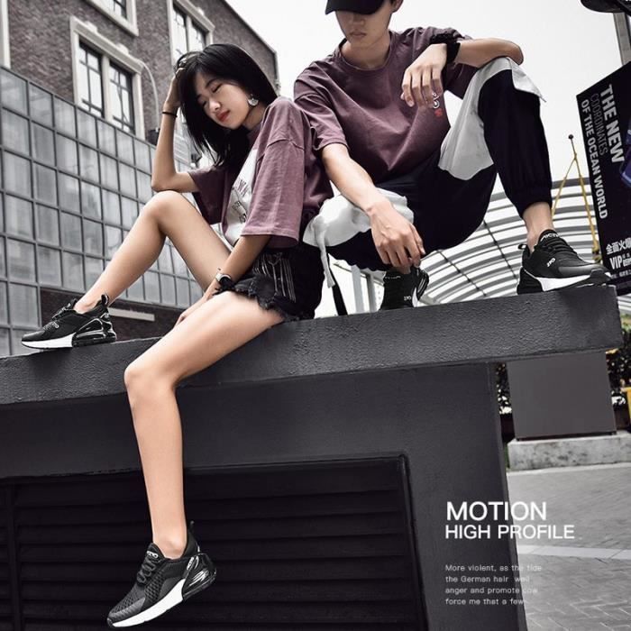 Zapatillas deportivas transpirables INSFITY para hombre y mujer - Blancas - Con cordones - Suela media - Cómodas