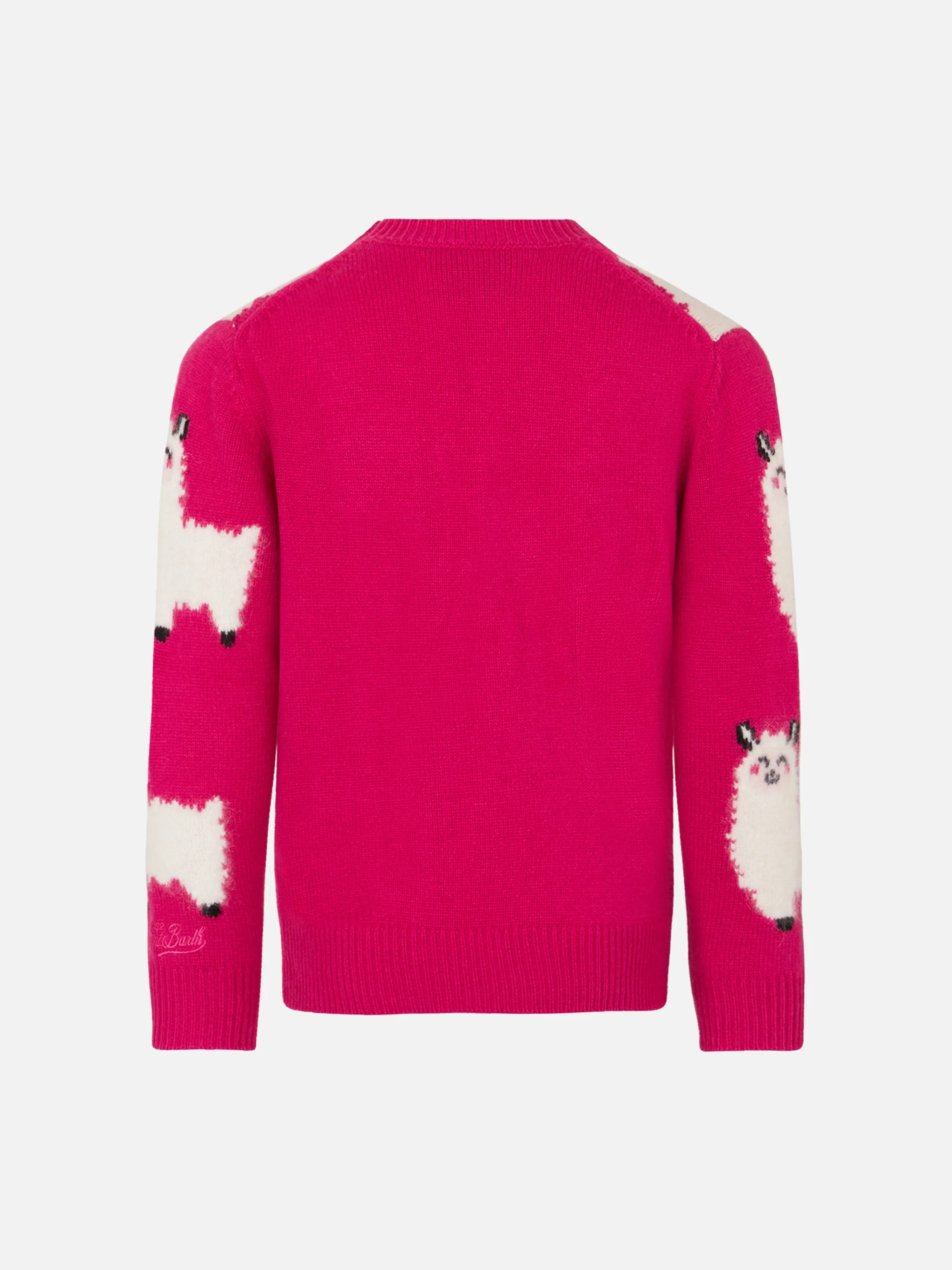 Mädchen-Pullover mit Rundhalsausschnitt und Stickerei L'Am<3ur