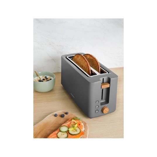 Tostadora SCHNEIDER SCTON2LG - Ranura doble larga - 4 rebanadas - 1550 vatios - 6 niveles de potencia - 3 funciones
