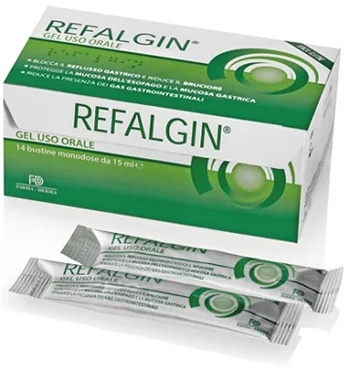 Refalgin gel orale oplossing voor maagzuurrefux, 14 sachets van 15 ml, glutenvrij.