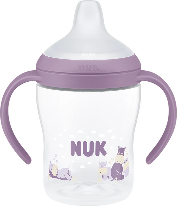 NUK Perfect Match Hippo temperatūras kontroles mācību pudelīte