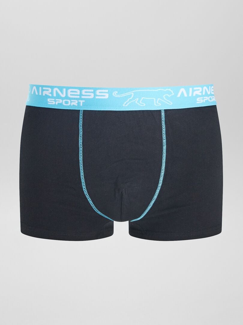 Zestaw 3 bokserek „Airness” z paskiem – CZARNY