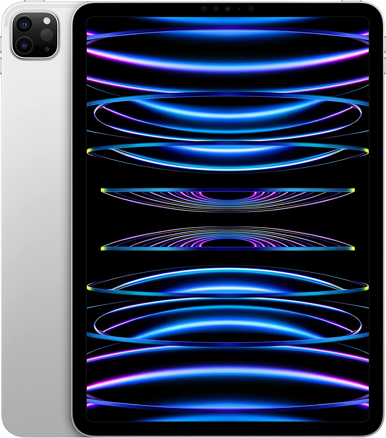 Apple iPad Pro 11 inch (generația a 4-a): cu cip M2, ecran Liquid Retina, Wi-Fi 6E, cameră frontală de 12MP/cameră spate de 12MP și 10MP, Face ID, autonomie baterie întreagă – Argintiu
