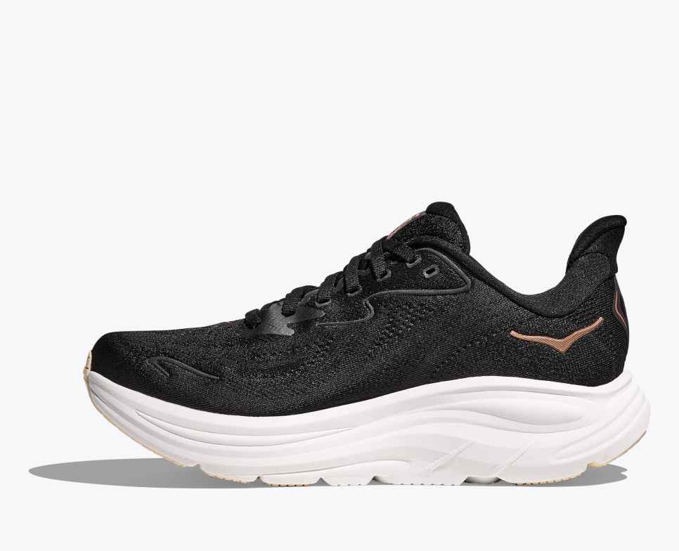 HOKA Clifton 10 Černá / Růžovo-zlatá