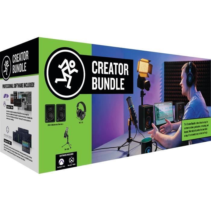 Mackie CREATOR-BUNDLE - Pack MAO Enceintes monitoring + micro + casque + suite logicielle