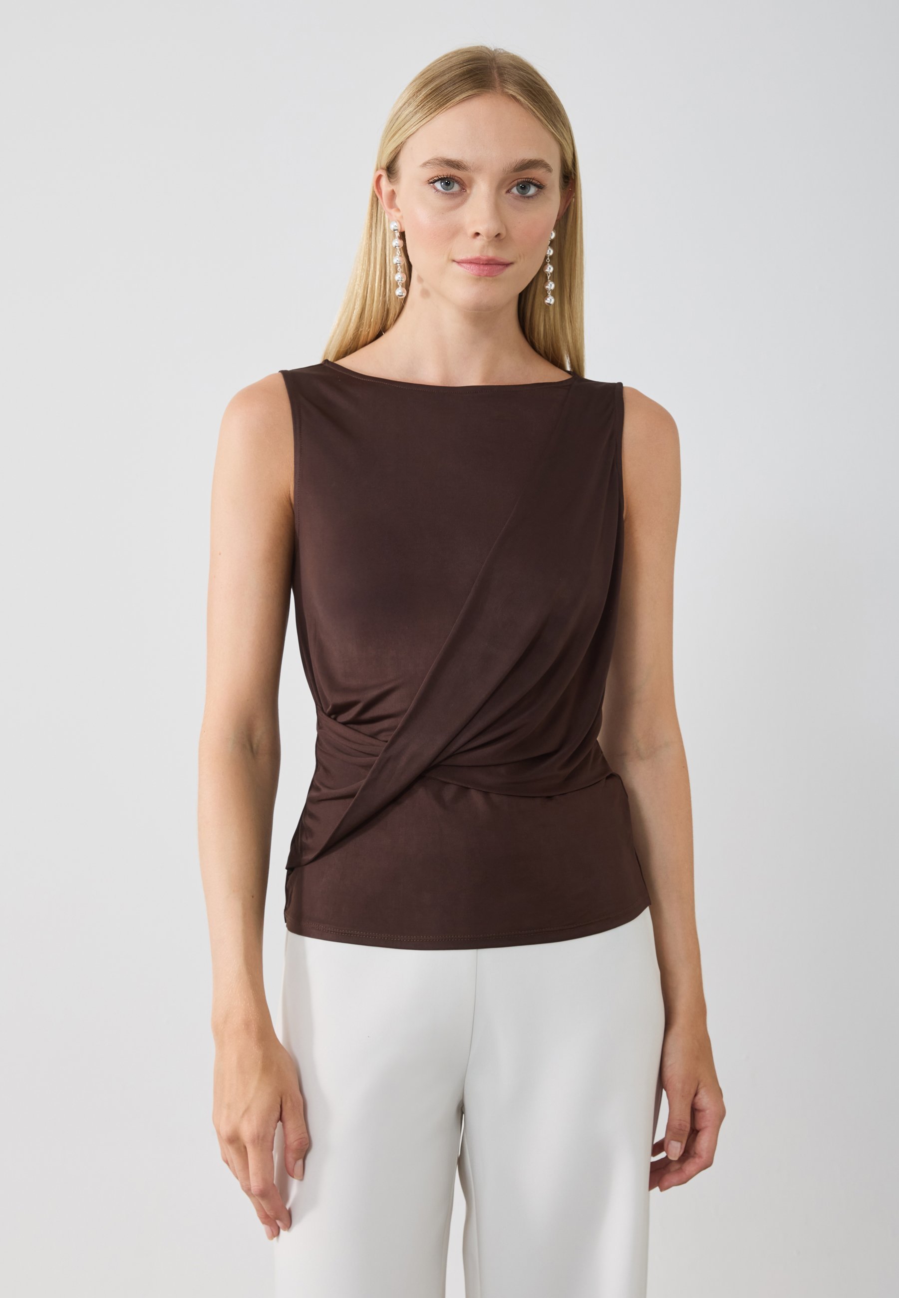Anna Field Top - chocolade
