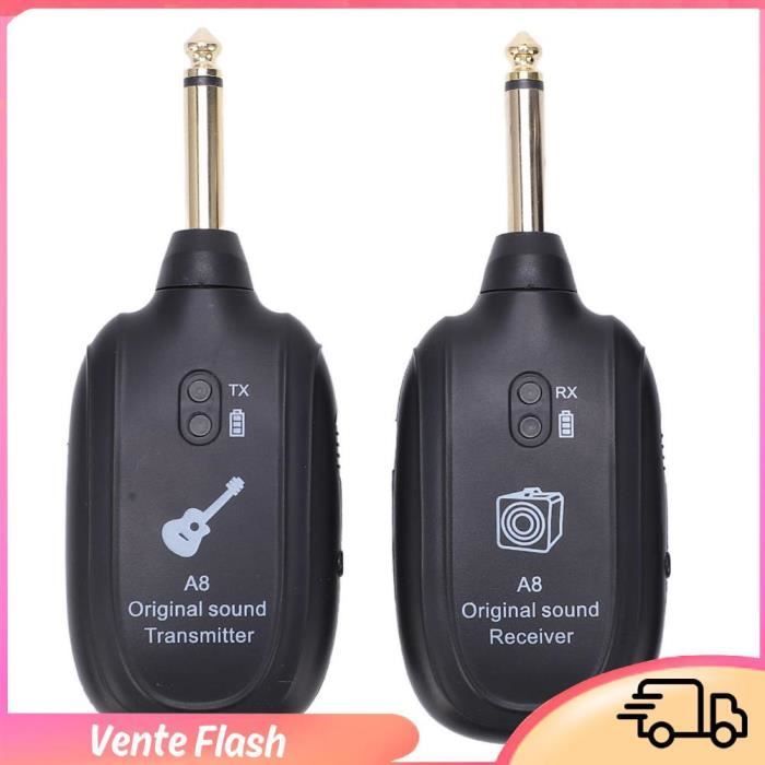 Wireless Guitar System, Wireless Guitar Transmitter-Receiver for Electric Guitar and Bass
