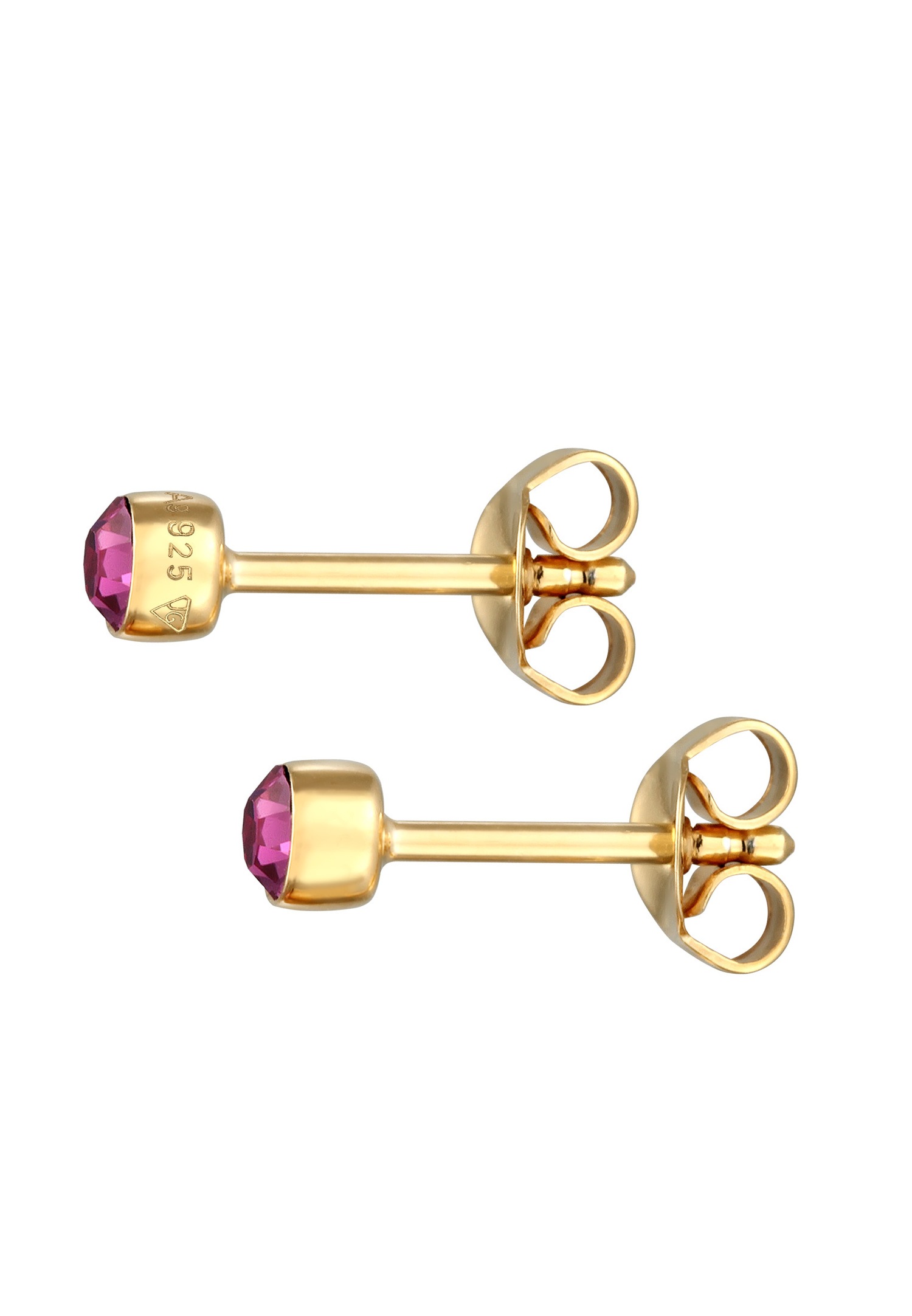 Elli Femmes Clous d'oreilles Basique avec cristaux en Argent Sterling 925