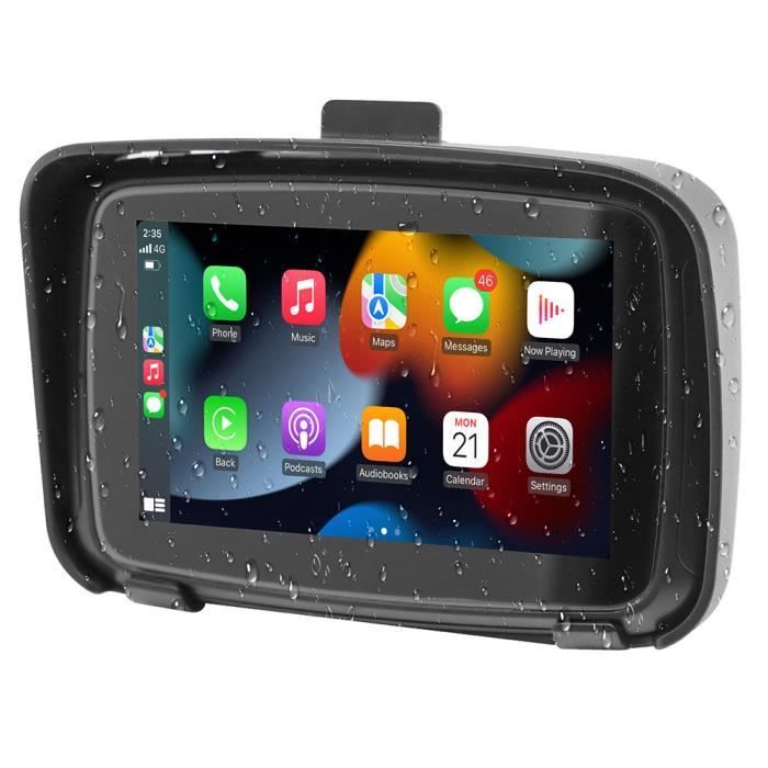 GPS portátil para motocicleta - PRUMYA - Pantalla de 5 pulgadas - Resistente al agua IPX7 - Bluetooth 5.0 - WiFi de 5.8 GHz