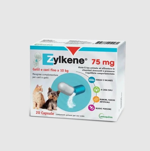 Zylkene Cães/Gatos 20 comprimidos 75 mg Alimento complementar