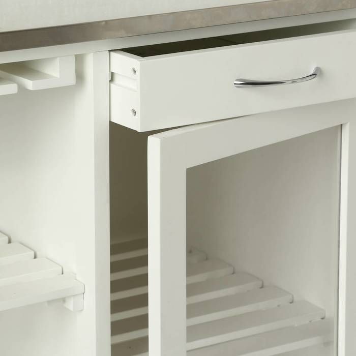 Carrello da cucina con vassoio in acciaio inox - Atmosphera Interior Designer