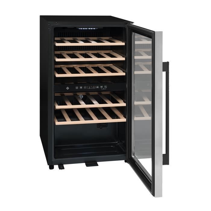 ECS51.2Z – Cave à vin – La Sommelière – 49 bouteilles – 2 zones – 48,0 × 57,5 × 84,5 cm – Classe G – 38 dB