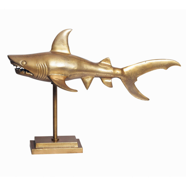Figurka dekoracyjna Rekin Aluminium Maritim 70 cm Metalowa Dekoracja