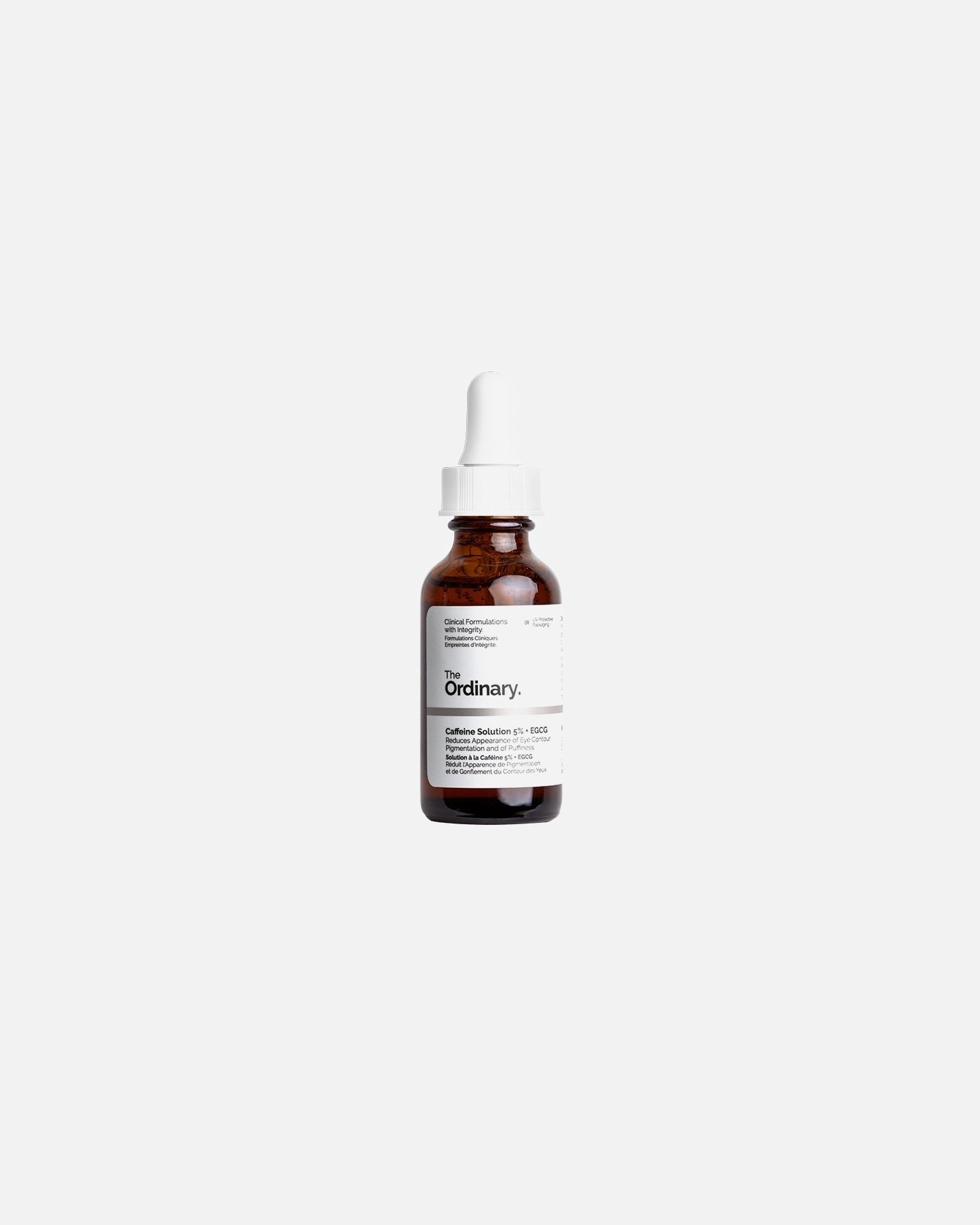 „The Ordinary“ paakių serumas nuo spuogų, tirpalas su 5 % kofeino ir EGCG – 30 ml