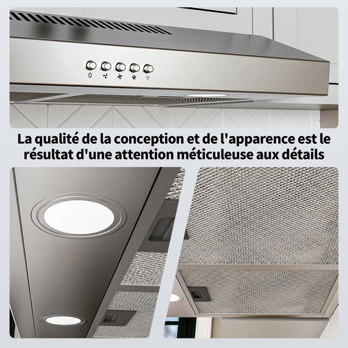 FIREGAS 60cm Canopy Cooker Hood - Extraction and Recirculation - Brushless Motor - Energy Class A