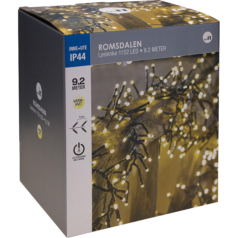 Hjem Lyslenker 1152 LED Varmhvit, Romsdalen