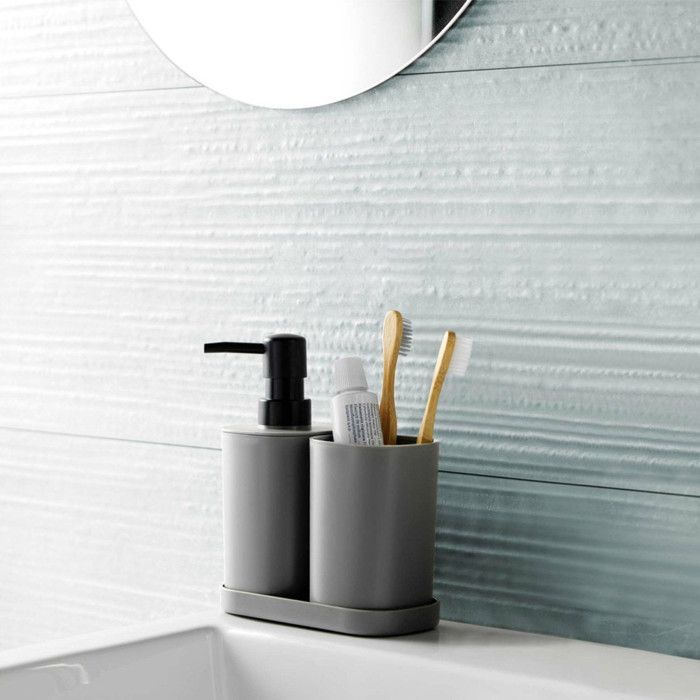Vita 3-Piece Bathroom Accessory Set, 19cm, Anthracite