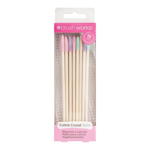 Stick di cristallo per cuticole Brushworks - Confezione da 16