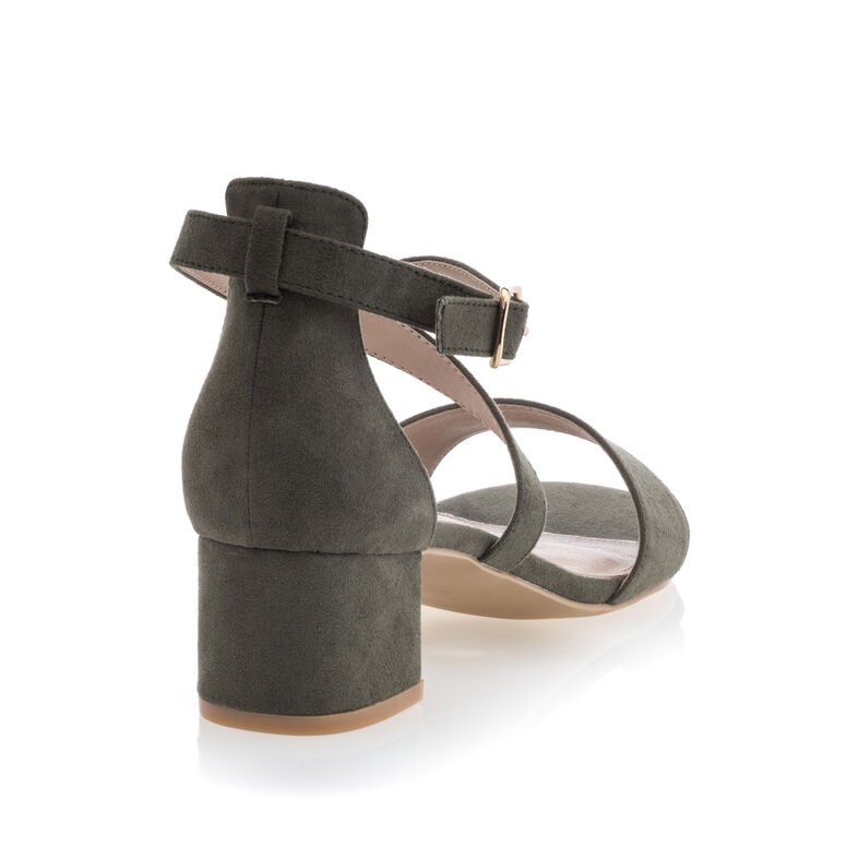 Grønne sandaler / sko med åpen tå til dame