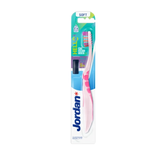 Jordan Hello Smile szczoteczka do zębów dla dziewczynek 9  lat Soft