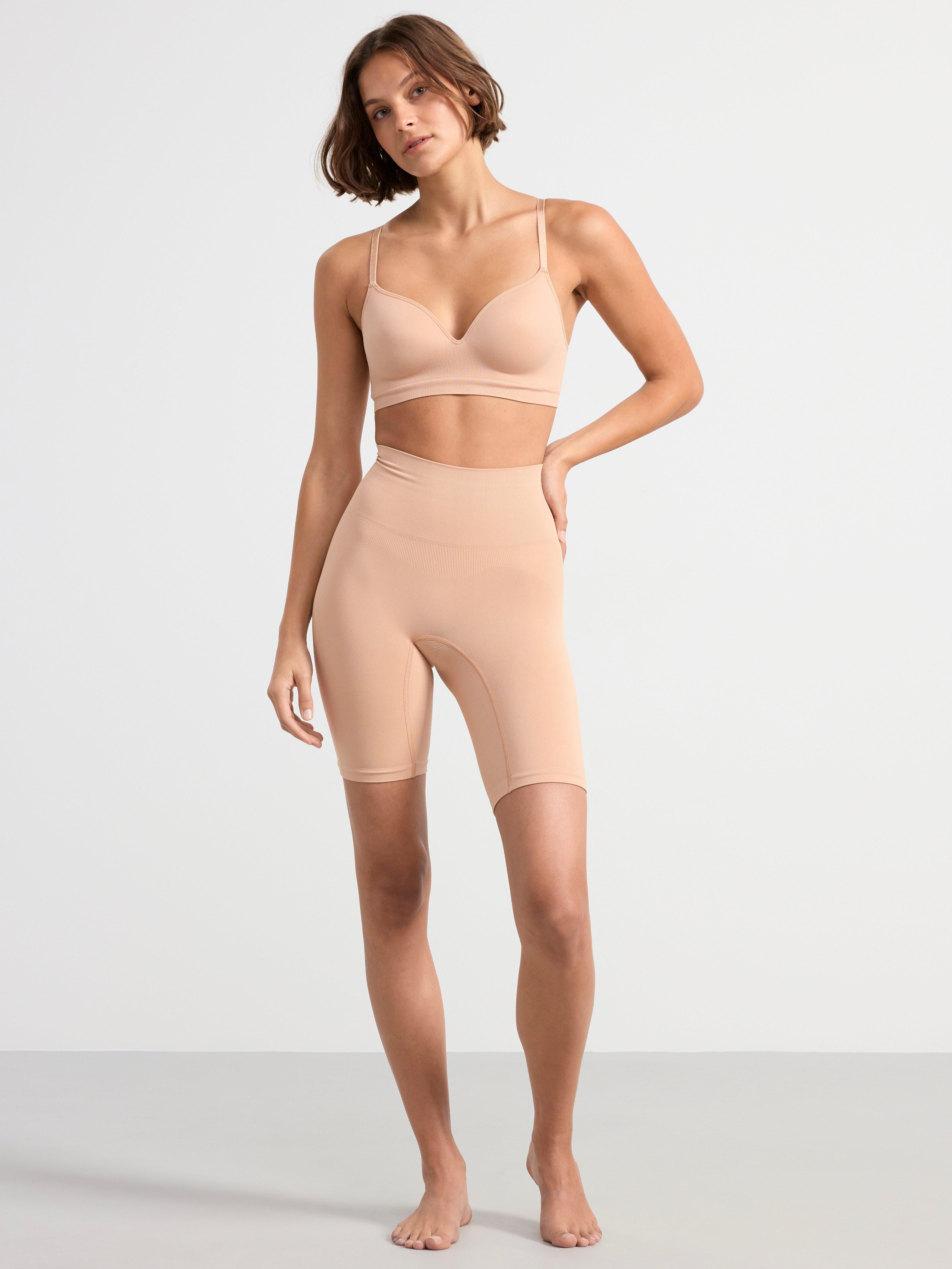 Slip cycliste gainant à maintien moyen Beige