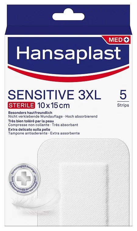 HANSAPLAST Hansaplast Sensitive 3XL 10x15 cm Steril