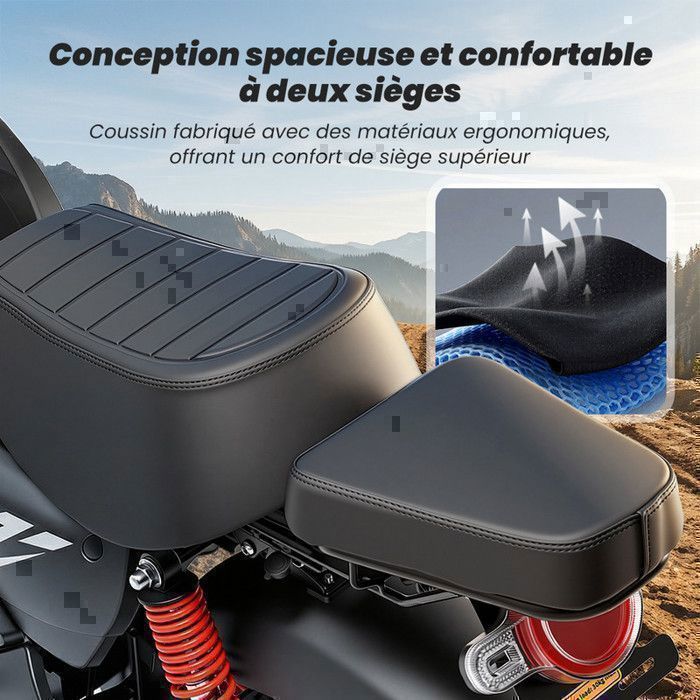 Moto électrique Pour Adulte SD-M8-15''-2000W-4 vitesses-90 km-150 KG-Boîte de rangement (avant)-Convient aux adultes-Tout Terrain