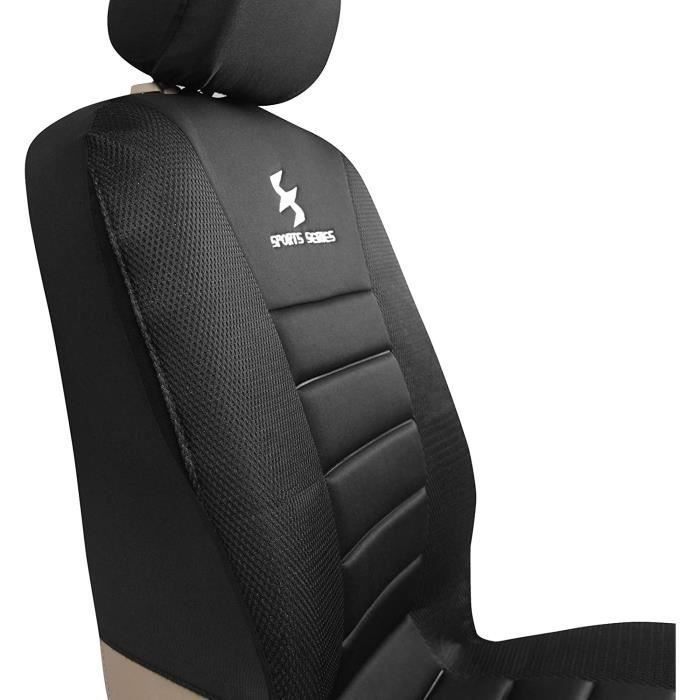 Funda de asiento negra WOLTU 5 X, funda universal para asiento de coche, AS7254-5