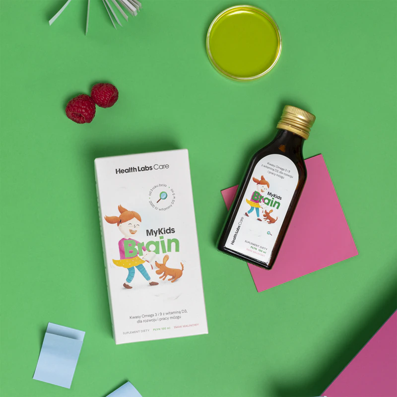Health Labs Care MyKids Brain voedingssupplement, orale oplossing, voor een goede hart- en hersenfunctie.