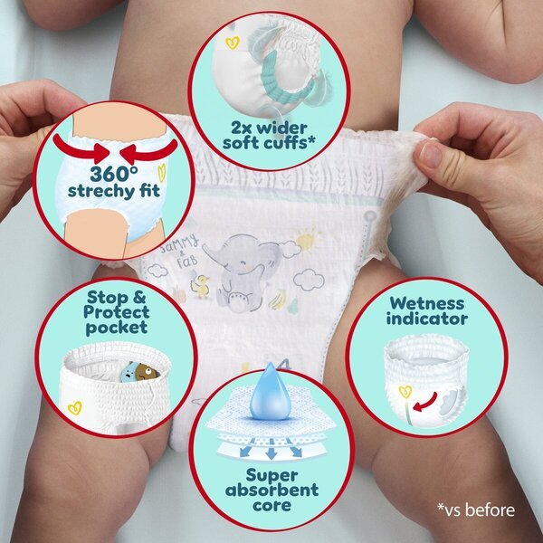 „Pampers Premium Protection Pants“ sauskelnės, 6 dydis (13–18 kg), 66 vnt.