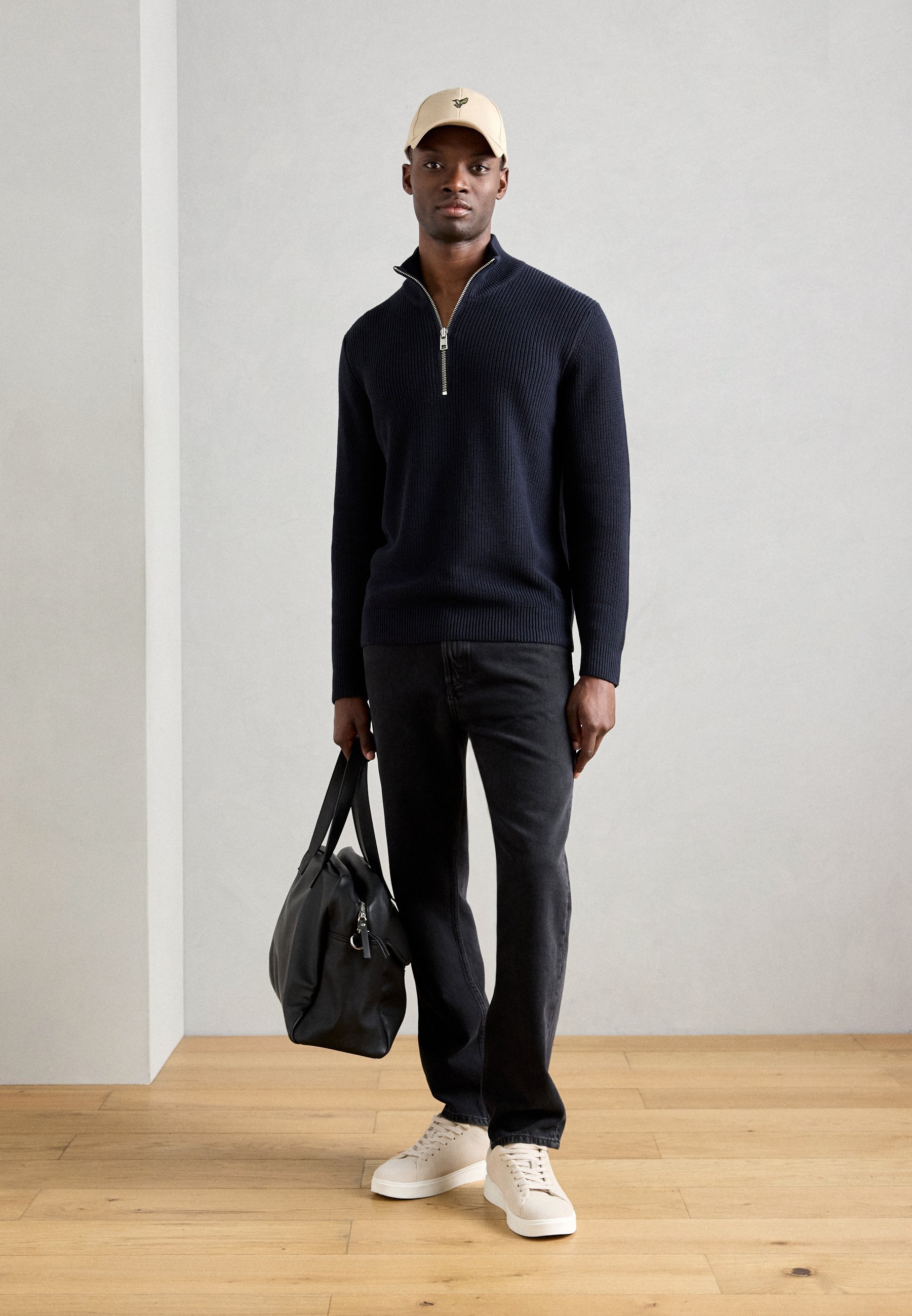 Marc O'Polo DENIM LONGSLEEVE TROYER - Jumper - blue depths
