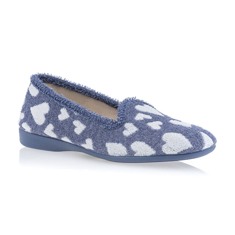 Blaue Damenpantoffeln