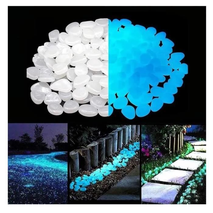 Guijarros que brillan en la oscuridad - 300 piezas - Multicolor - Plástico - Brillan en la oscuridad