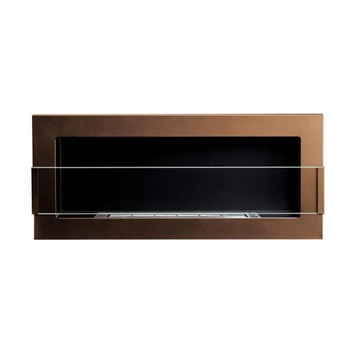 Chimenea de bioetanol - ASTRALIS - 90x40 cm - bronce - acero - estilo moderno