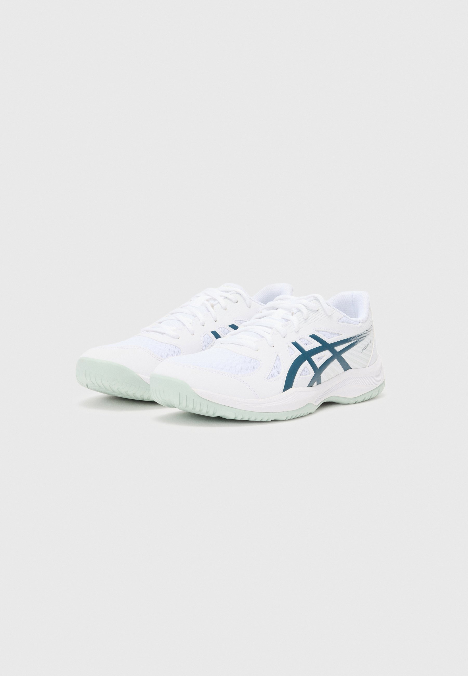 ASICS UPCOURT - Handbalschoenen - wit/rustig turquoise