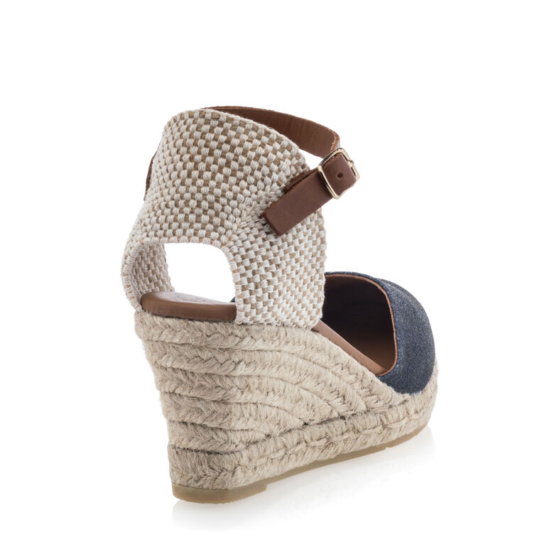 Blå espadriller med tausåler til dame