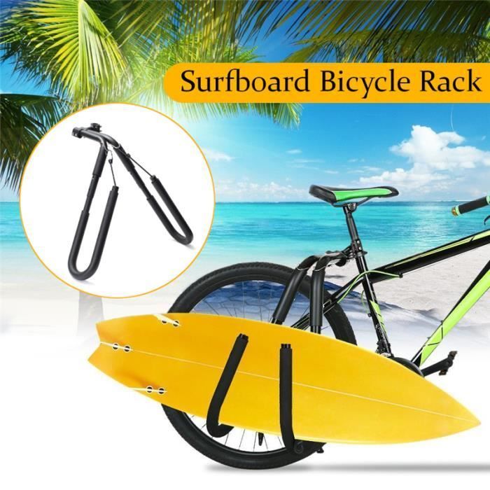 Soporte para tablas de surf para bicicletas - Negro - Compatible con la mayoría de los modelos de bicicleta