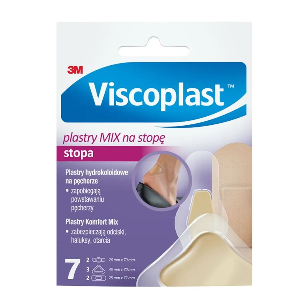 Viscoplast Plastry, Mix na stopę (3 rozmiary)
