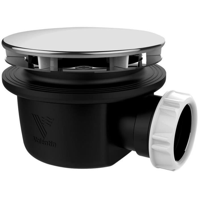 Conjunto de desagüe - JACOB DELAFON - Compatible con platos de ducha Flight Low, Ipso y Gaspard - Tapa cromada