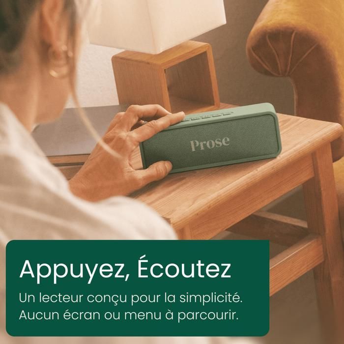 Lettore di audiolibri in prosa - semplice e senza schermo - 16 GB - ampio catalogo di libri da ascoltare