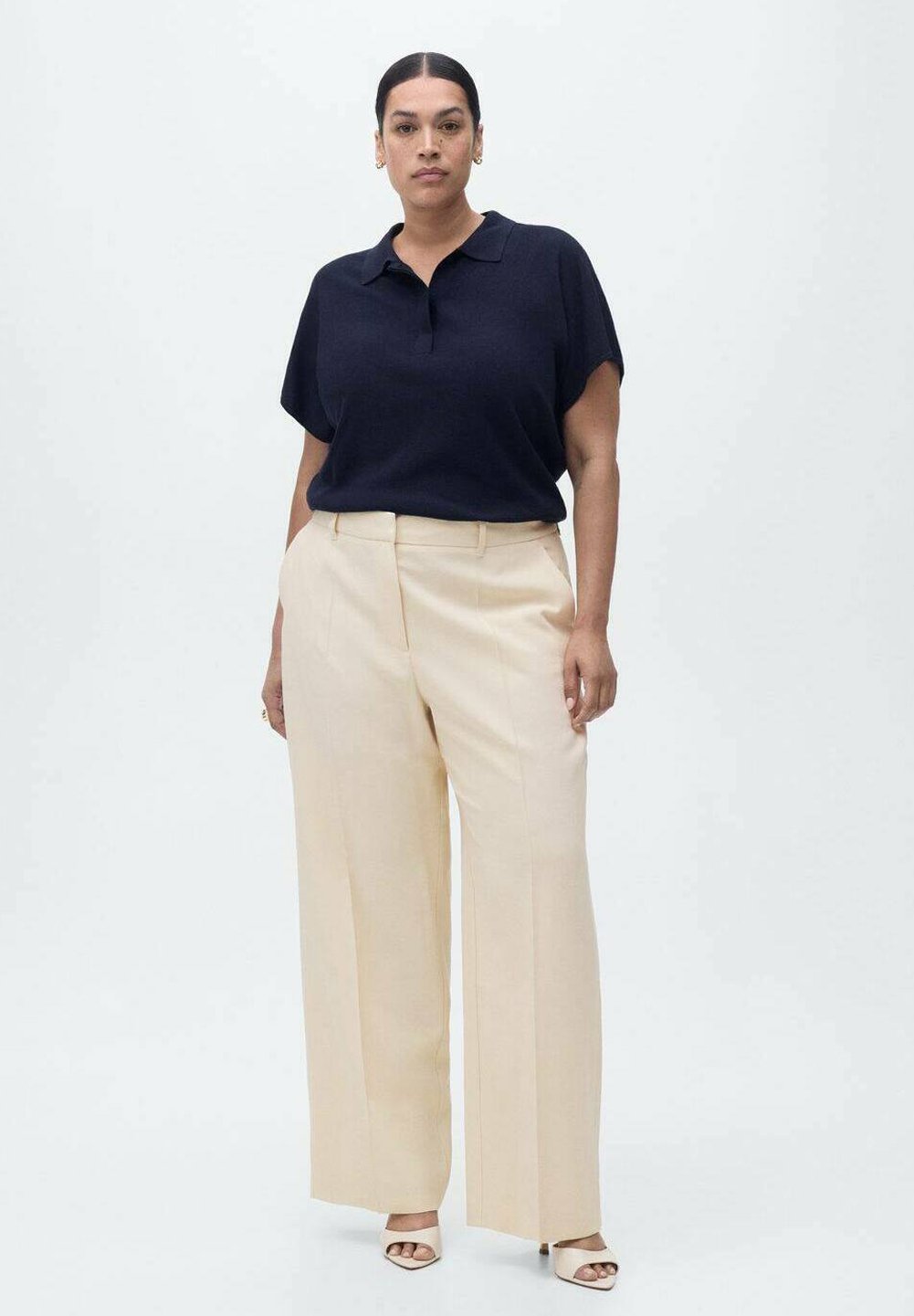 Mango MID-RISE - Broek - gebroken wit
