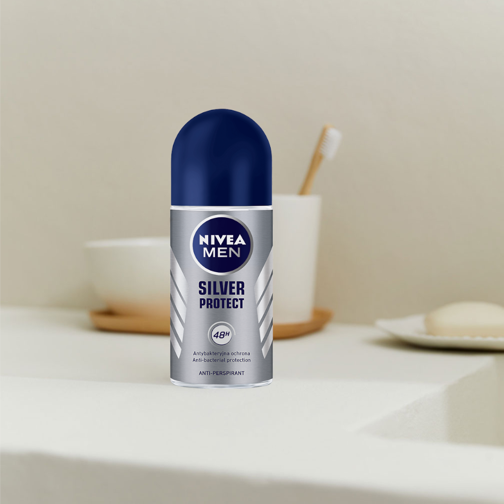 Nivea Men Antiperspirant Roll-on 50ml Silver Protect Men