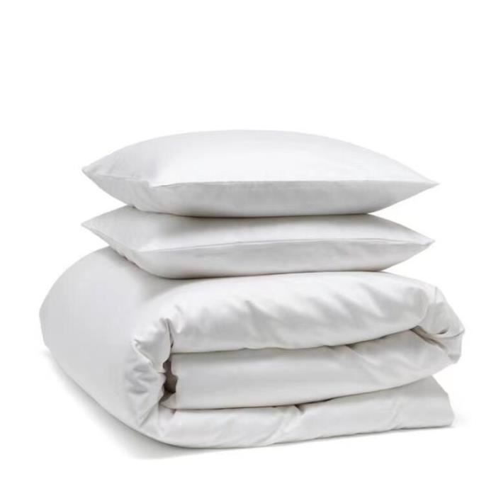 Edredom 220 x 240 cm + 2 travesseiros 60 x 60 cm - Branco - Edredom de casal