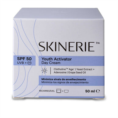 „Skinerie“ dieninis kremas „Youth Activator SPF50“ drėkinamasis veido kremas nuo pirmųjų raukšlių 50 ml 50 ml