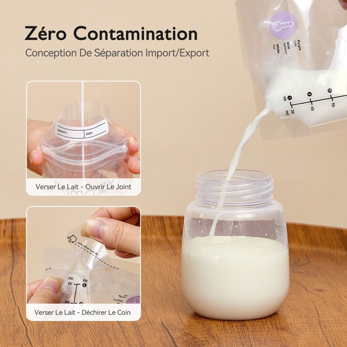 Momcozy Lot de 120 sachets de conservation de lait maternel